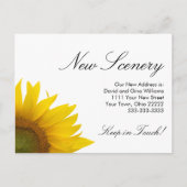 We hebben zonnebloem verplaatst aankondigingskaart (Voorkant)