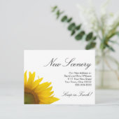 We hebben zonnebloem verplaatst aankondigingskaart (Staand voorkant)