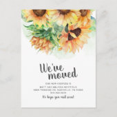 We hebben Zonnebloesem laten bewegen Aankondigingskaart (Voorkant)