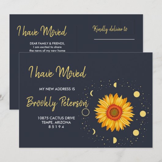 We hebben zonsondergang verplaatst kaart (Voorkant / Achterkant)