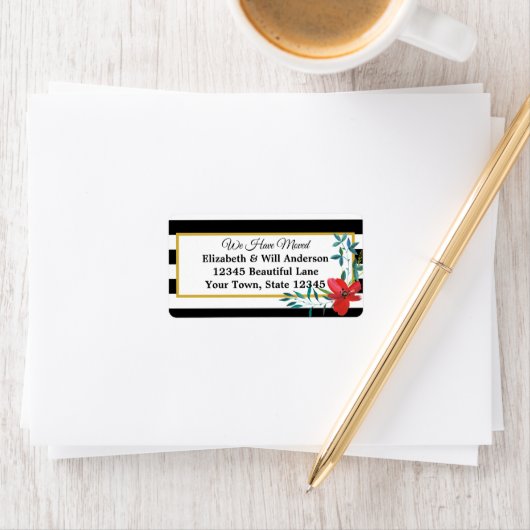 We hebben zwarte en witte strepen gemaakt met vent etiket (Insitu)