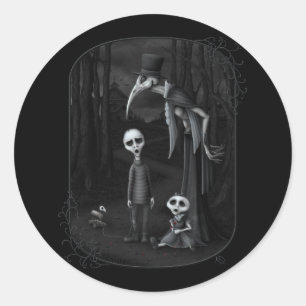 We Herfsten allemaal naar beneden Ronde Sticker