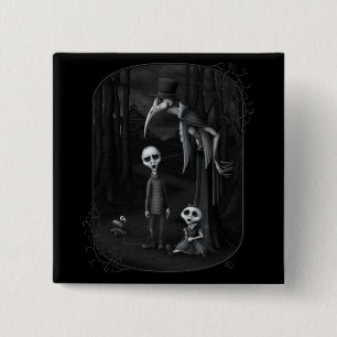 We Herfsten allemaal naar beneden Vierkante Button 5,1 Cm