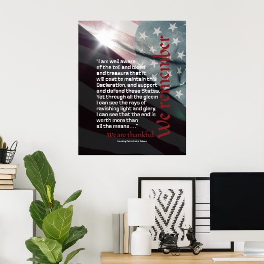 WE HERINNEREN ONS DAT WE DANKBAAR ZIJN POSTER (Thuiskantoor)