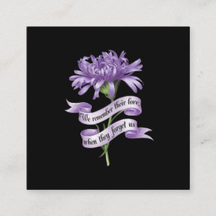 We herinneren ons hun liefde als ze ons ook verget vierkante visitekaartje