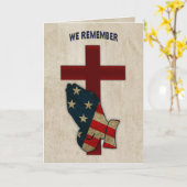 We herinneren ons: Militair, Leren Handen/Vlag Kaart (Gele Bloem)