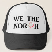 We het Noorden met Red Maple Leaf Trucker Pet (Voorkant)