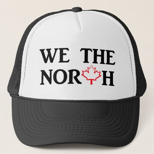 We het Noorden met Red Maple Leaf Trucker Pet (Voorkant)