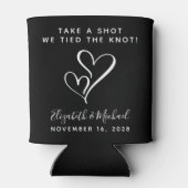 We hielden de knoop op de bruiloft blikjeskoeler (Achterkant)