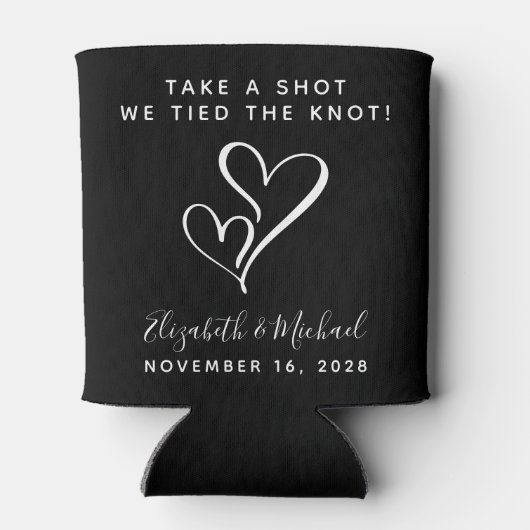 We hielden de knoop op de bruiloft blikjeskoeler (Achterkant)