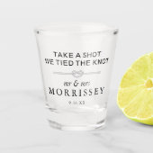 We hielden de Knot Personalized Wedding vast Shot Glas (Voorkant)