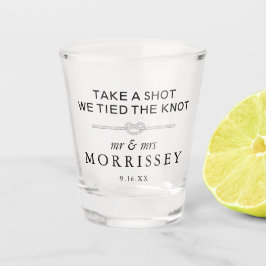 We hielden de Knot Personalized Wedding vast Shot Glas