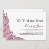 We hielden de 'Knot Pink Floral Wedding'-receptie Kaart (Voorkant / Achterkant)