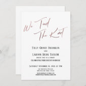 We hielden de Knot Roos Gold Elegant Typografie va Kaart (Voorkant / Achterkant)