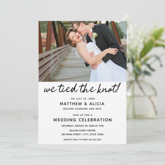 We hielden de 'Knot Wedding Reception' op Kaart (Staand voorkant)