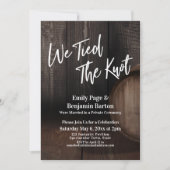We hielden de 'Knot Wine Barrel Weddenschap'-recep Kaart (Voorkant)