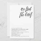 We hielden de uitnodiging voor het winnen van de w (Voorkant)