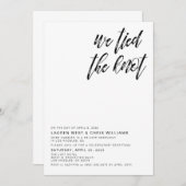 We hielden de uitnodiging voor het winnen van de w (Voorkant / Achterkant)