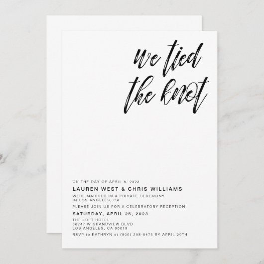 We hielden de uitnodiging voor het winnen van de w (Voorkant / Achterkant)