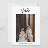 We hielden elegante bruiloft aankondiging foto kaa (Voorkant)