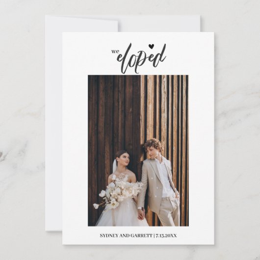 We hielden elegante bruiloft aankondiging foto kaa (Voorkant)