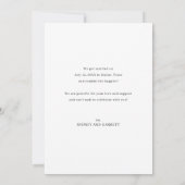 We hielden elegante bruiloft aankondiging foto kaa (Achterkant)