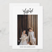 We hielden elegante bruiloft aankondiging foto kaa (Voorkant / Achterkant)