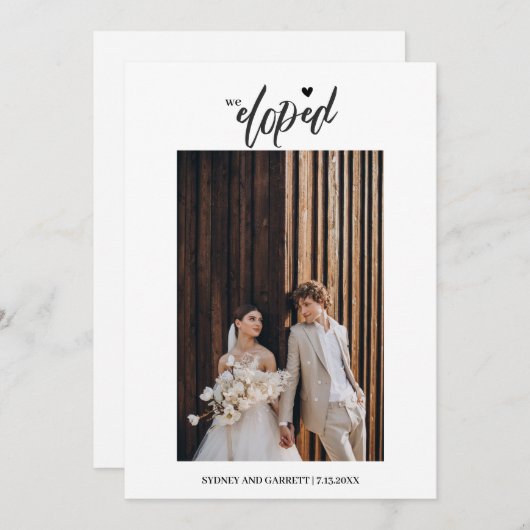 We hielden elegante bruiloft aankondiging foto kaa (Voorkant / Achterkant)