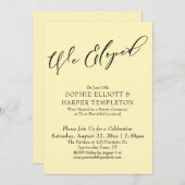 We hielden, elegante eenvoudige Bleek geel viering Kaart (Voorkant / Achterkant)