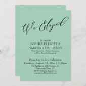 We hielden, elegante eenvoudige lichtgroene vierin kaart (Voorkant / Achterkant)