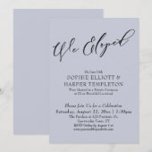 We hielden, elegante eenvoudige stoffige blauwe vi kaart (Voorkant / Achterkant)