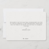 We hielden elegante eucalyptus foto bruiloft aankondiging (Achterkant)