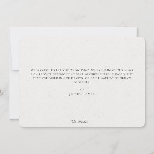 We hielden elegante eucalyptus foto bruiloft aankondiging (Achterkant)