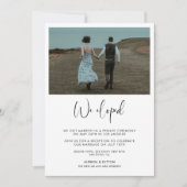 We hielden Elegante & moderne bruiloft aankondigin Kaart (Voorkant)