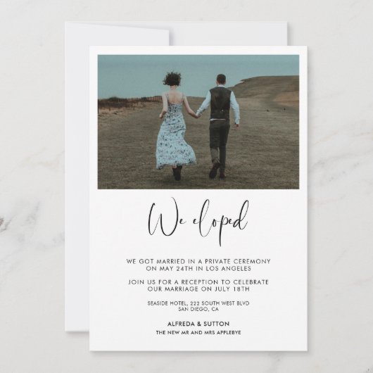 We hielden Elegante & moderne bruiloft aankondigin Kaart (Voorkant)