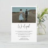 We hielden Elegante & moderne bruiloft aankondigin Kaart (Staand voorkant)