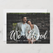 We hielden elegante romantische bruiloft fotokaart aankondiging (Voorkant)