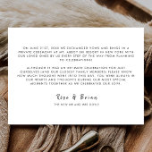 We hielden elegante romantische bruiloft fotokaart aankondiging