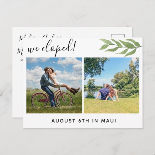 We hielden multi foto aankondiging briefkaart (Voorkant / Achterkant)