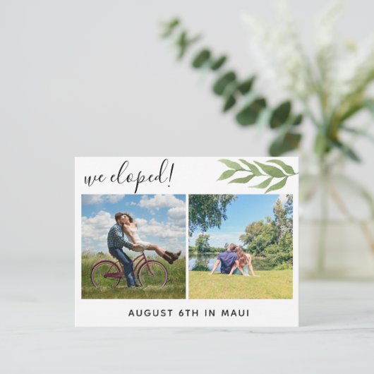 We hielden multi foto aankondiging briefkaart (Staand voorkant)