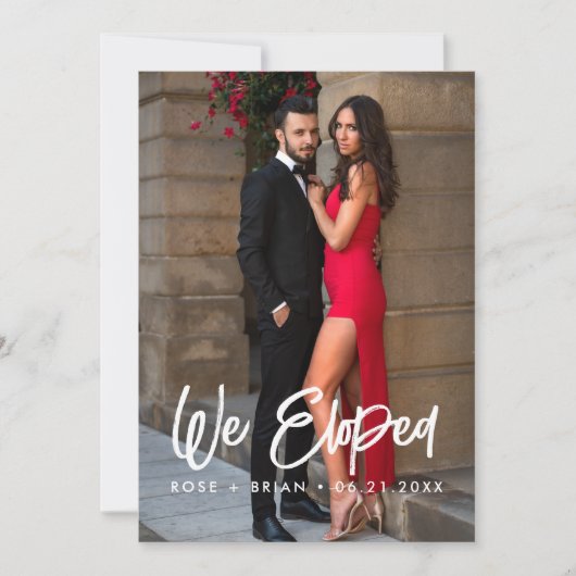 We hielden stijlvolle bruiloft foto aankondiging (Voorkant)