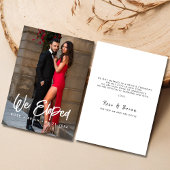 We hielden stijlvolle bruiloft foto aankondiging