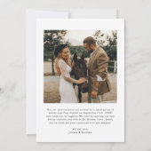 We hielden van elegantie bruiloft foto aankondiging (Achterkant)