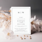 We hielden van moderne monogram Elopement bruiloft Kaart