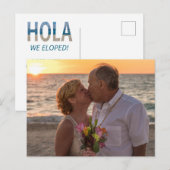 We hielpen in Mexico Beach bruiloft aankondiging Briefkaart (Voorkant / Achterkant)