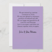 We hielpen om de naam van het paar toe te voegen s aankondiging (Achterkant)