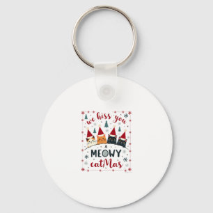 We Hiss U Een Meowy Catmas Grappige Kat Kerstmis H Sleutelhanger