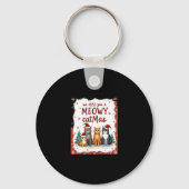 We Hiss You A Meowy Catmas Funny Cat Christmas Ugl Sleutelhanger (Voorkant)