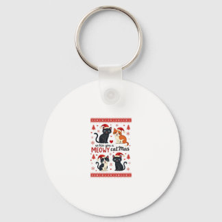 We Hiss You A Meowy Catmas Funny Cat Christmas Ugl Sleutelhanger