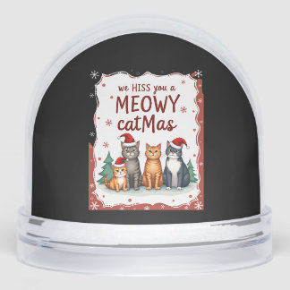 We Hiss You A Meowy Catmas Funny Cat Christmas Ugl Sneeuwbol